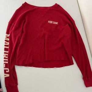 Brandy Melville John Galt Point Dume Long Sleeve TopSize Small RedSweater Malibu